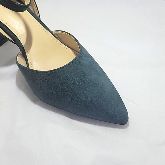 Green Pointed Low Heel Shoes Size 8.5 - Picture 4 of 8